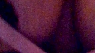 Closeup of my tits bouncing while I ride two cocks