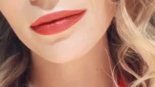 Roxanna Redfoot sexy sad eyes red lip