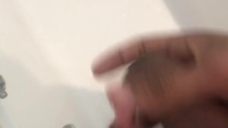Masturbating in bathroom