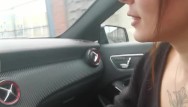 Fucked i munden i bilen! Offentlig se Public