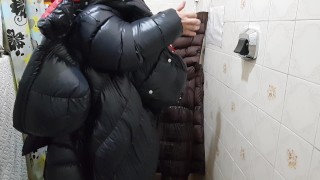 Pissing my Puffy Jacket Nylon