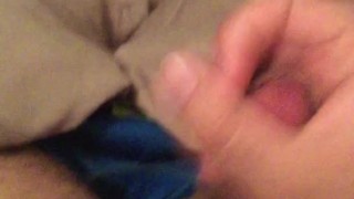 Hairy cub jacks off and cums hard!