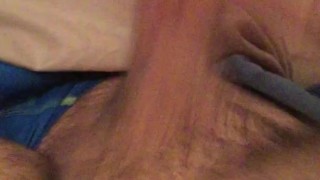 Hairy cub jacks off and cums hard!
