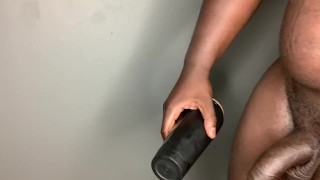 Chubby Muscular BBC teases and toys his Dick