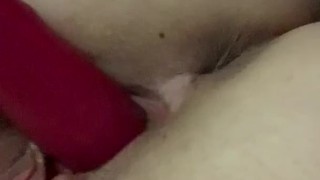Phat and Juicy pussy dildo play
