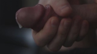 Closeup Oozing Cum - Male Loud Orgasm