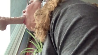 Sexy Slurpy Dildo Blow Job