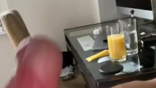 Massive cock and verbal cumshot 