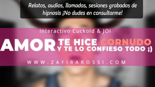 HISTORIA INTERACTIVA "AMOR, TE HICE CORNUDO Y TE LO CUENTO TODO" RELATO CUCKOLD | ASMR VOICE LATINA