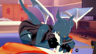Digimon Hentai - Exveemon & Naru Hard Sex 1/2