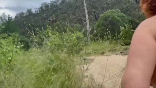 Risky Outdoor Blowjob Fuck and Creampie - Spectators