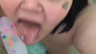 Sucking on my toy
