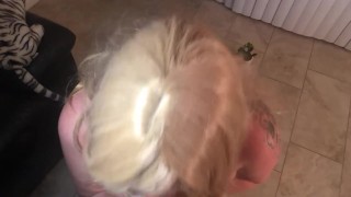 Amatuer POV BJ- tiger king Carol Baskin services cock like a pro