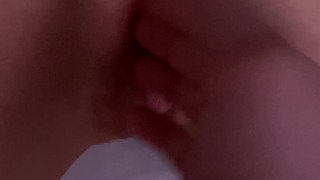 young slut open wide her pink pussy and ass for masturbation, fingering and slapping