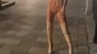 Nude Monika Fox Walking Through The City At Night