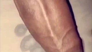 Massive Black Cock Shooting A Huge Load On My Bed Then Continuing To Stroke The Bed