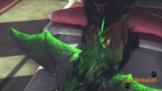 Furry Yaoi - Demond Wolf & Dragon Yiff 2/2