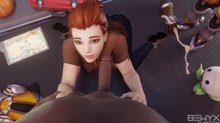 Brigitte Deepthroath Blowjob from Overwatch