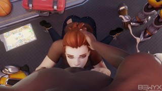 Brigitte Deepthroath Blowjob from Overwatch