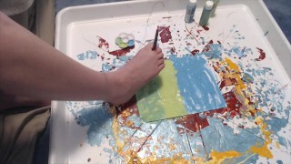 My first painting using my feet