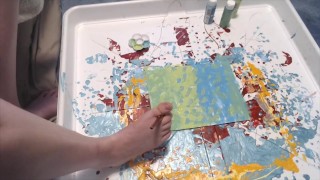 My first painting using my feet