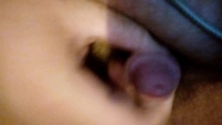 Little cock cums on you pov