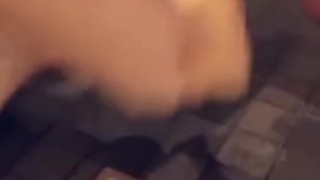 Please let me pee on your cock - pregnant young milf peeing in shower 