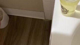 Peeing in glass