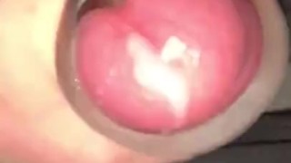 Cumming with a mini stroker 