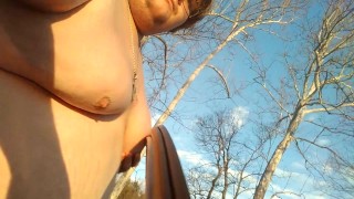 Public chubby pup fun