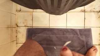 eagerly busting a nut.