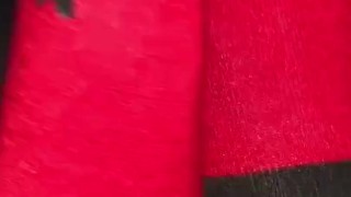Cute Teen in Christmas Socks