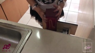 Horny Maid used her new fucking vibrator dildo after Work -Sharinami