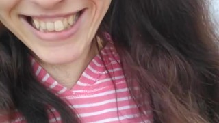 Is this the way to the Potty? Hairy Slut PinkMoonLust from ONLYFANS has a Outdoors Public NATURE PEE