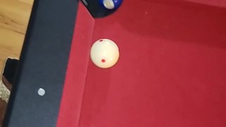 Playing pool with my dick. Shot #1