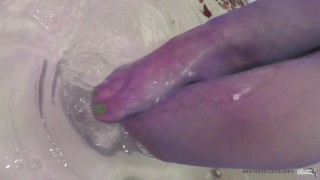 Wet and sexy blue nylon Mistress feet tease you trailer