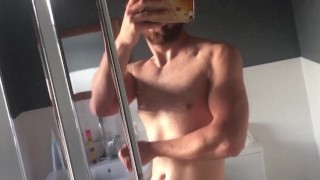 Hot white boy in bathroom 