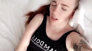 Hitachi Masturbation in Swimsuit and Sneakers