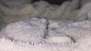 Jerking into my Washing Machine, I shoot a load of CUM on the load of dirty towels before washing.