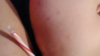Ho ho ho! Phat Ass Hairy PAWG PinkMoonLust Farts Peppermint Candycane Exhibitionist Lingerie Slut