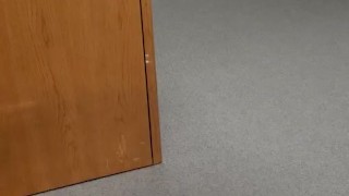 Ordered my boyfriend to masturbate while at work with the door open and almost caught