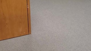 Ordered my boyfriend to masturbate while at work with the door open and almost caught