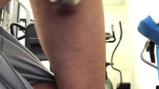 DESTROYING that COCK in a PUBLIC GYM ** RISKY JERK OFF in Slow Motion **