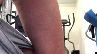 DESTROYING that COCK in a PUBLIC GYM ** RISKY JERK OFF in Slow Motion **