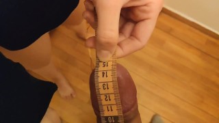 Hotwife Measuring Husband's Cock