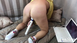 watches porn and orgasms twice