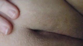 Chubby smooth pussy touching 