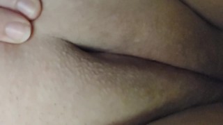 Chubby smooth pussy touching 