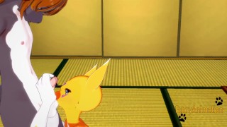 Digimon Hentai - Taomon & Grey Fox Hard Sex 1/2