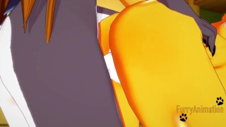 Digimon Hentai - Taomon & Grey Fox Hard Sex 2/2